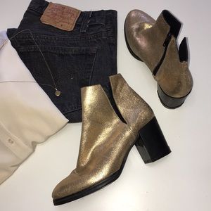 Miista GOLD booties💎💎💎 size 9
